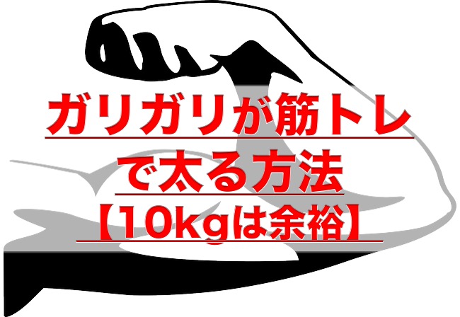 ガリガリが筋トレで太る方法 10kgは余裕 実体験あり 凡人神のヨノナカシラベ